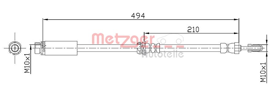 METZGER 4112313 Bremsschlauch